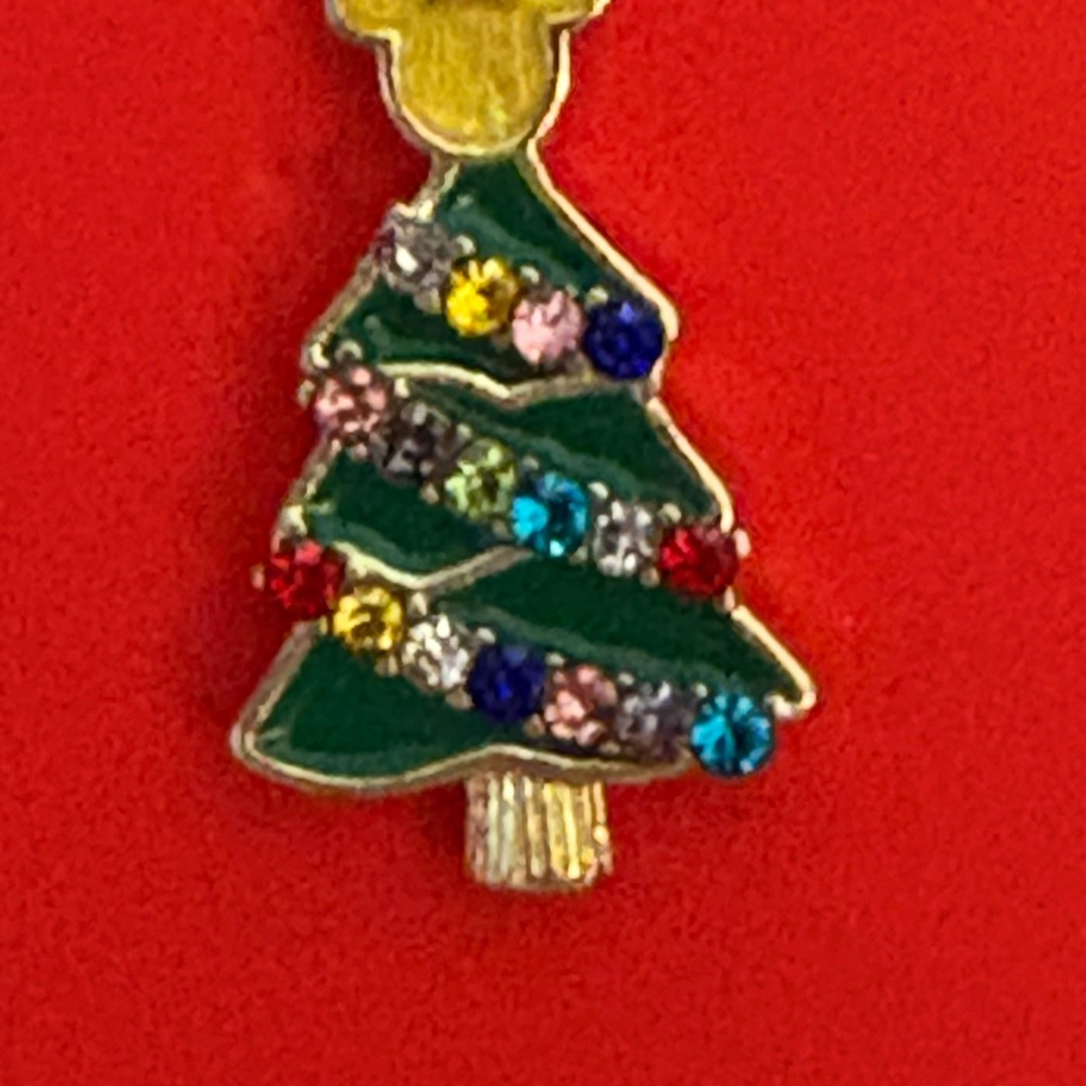 BaubleBar Disney Holiday Earrings - Gold, Green, Multicolor - Picture 4 of 5
